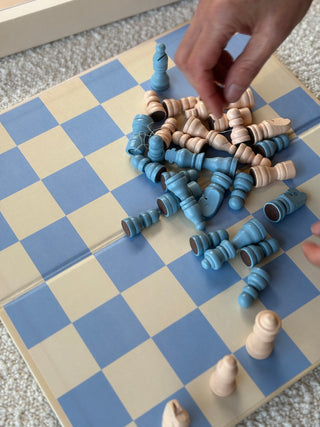 Juego Ajedrez Celeste