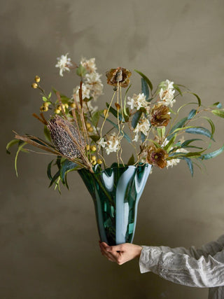 Flor Palm marrón