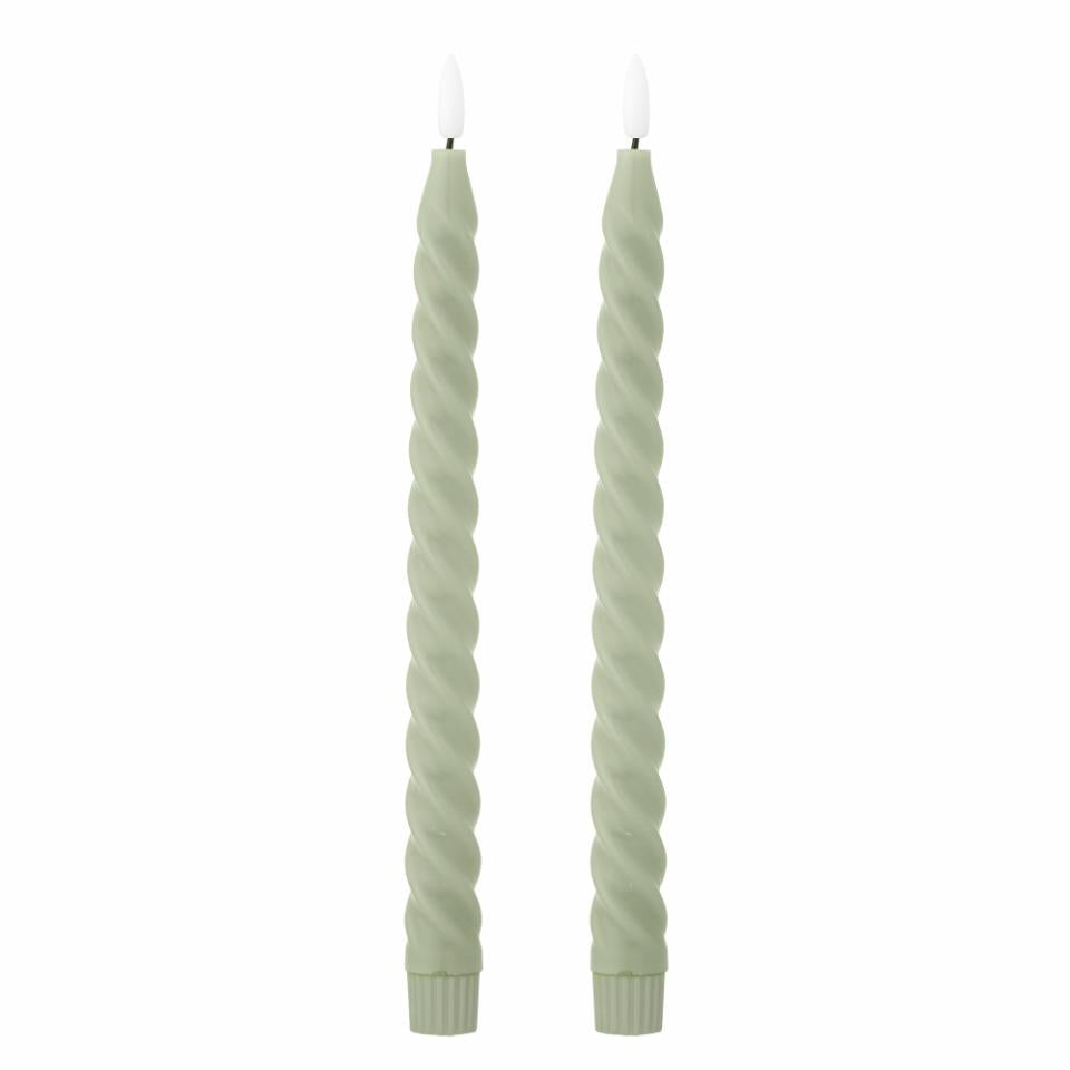 Velas LED Ponza verde x2