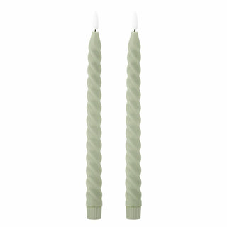 Velas LED Ponza verde x2