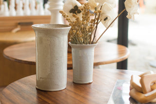 Gray stoneware vase