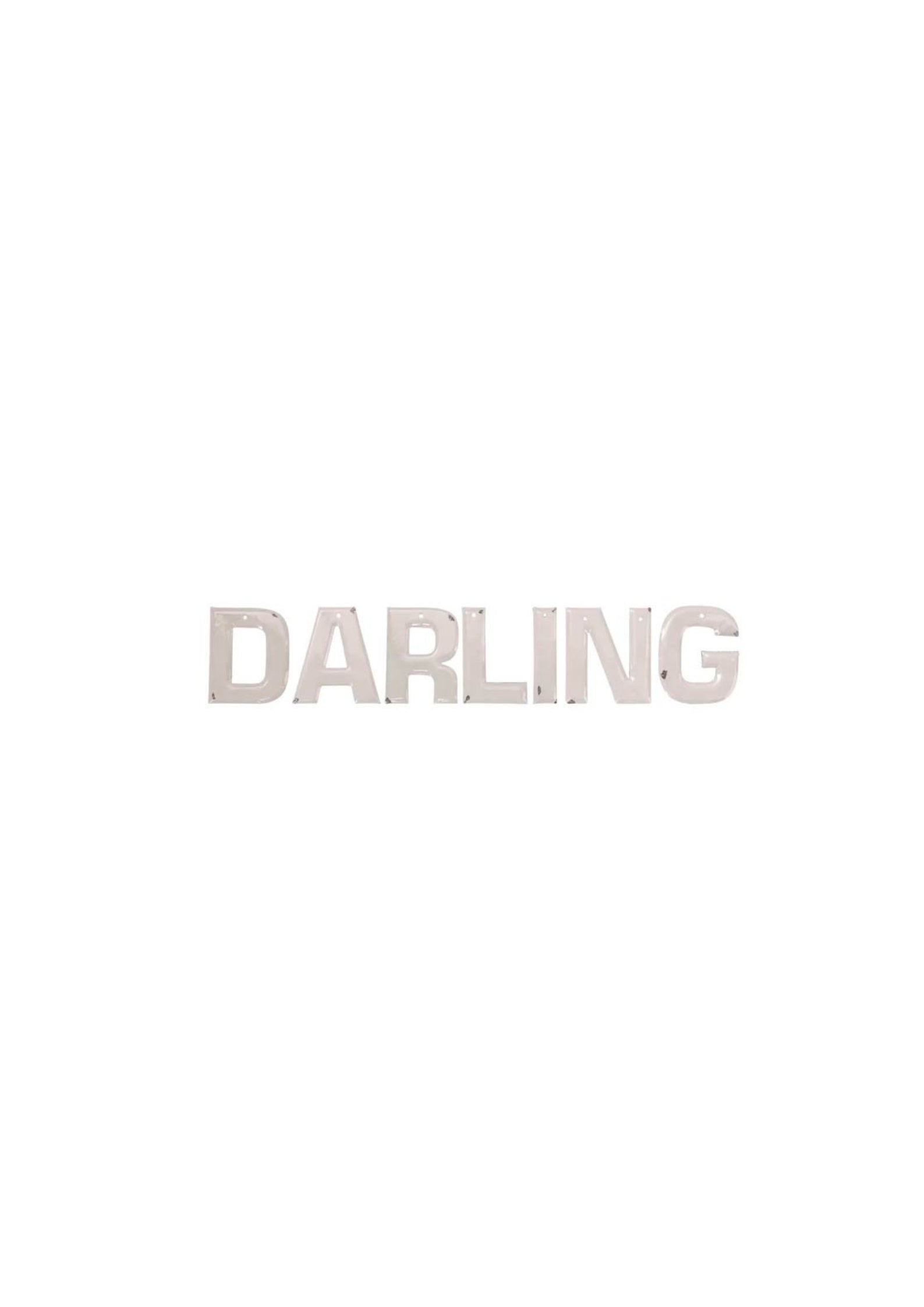 Enamel letters "Darling"