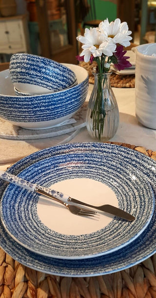 Blue Chic English Ceramic Shallow Plate