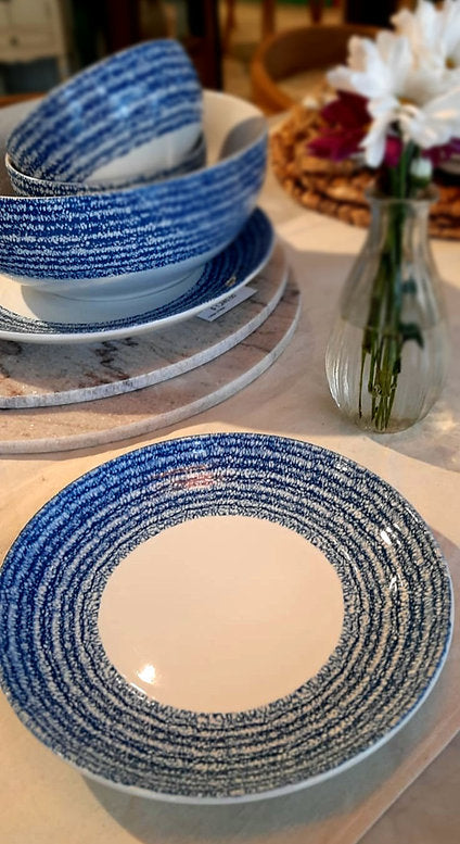 Blue Chic English Ceramic Shallow Plate