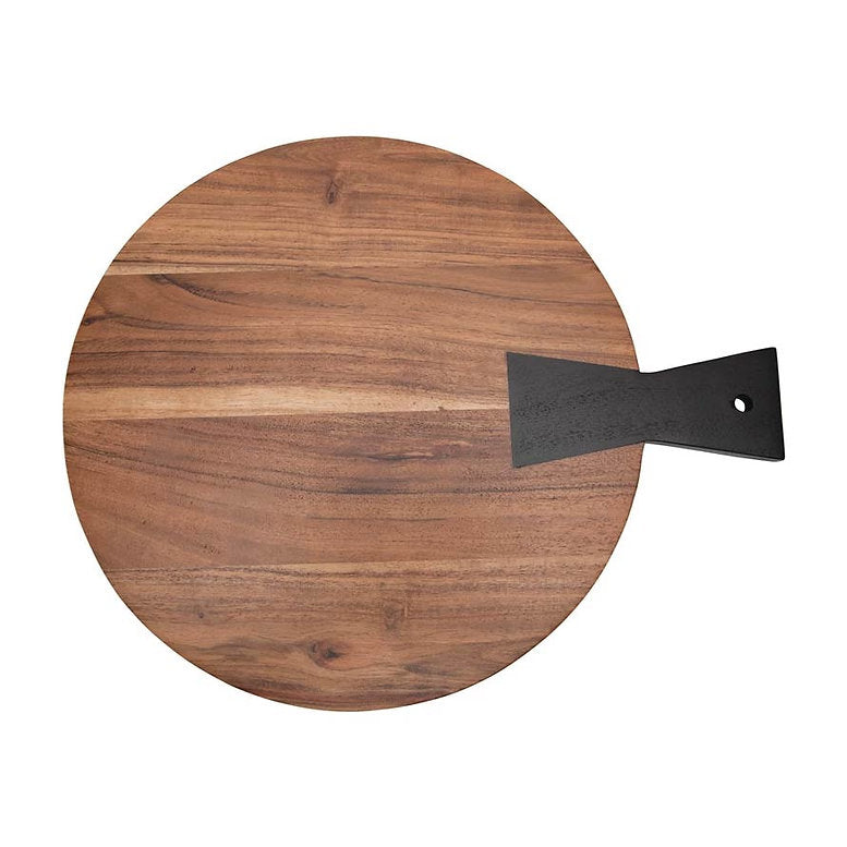 Round table with black handle