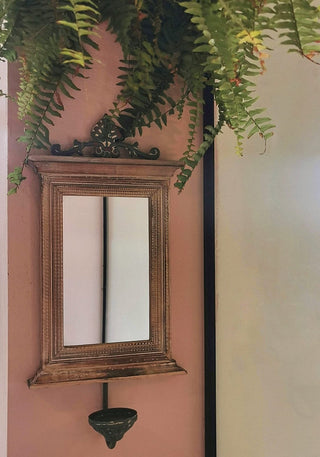 candle holder mirror