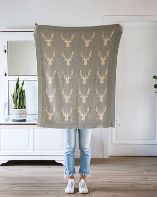 animal knitted blanket
