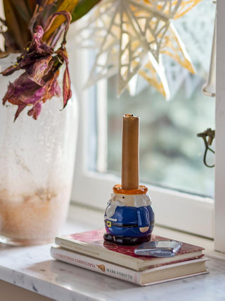 Candelabro Cascanueces azul